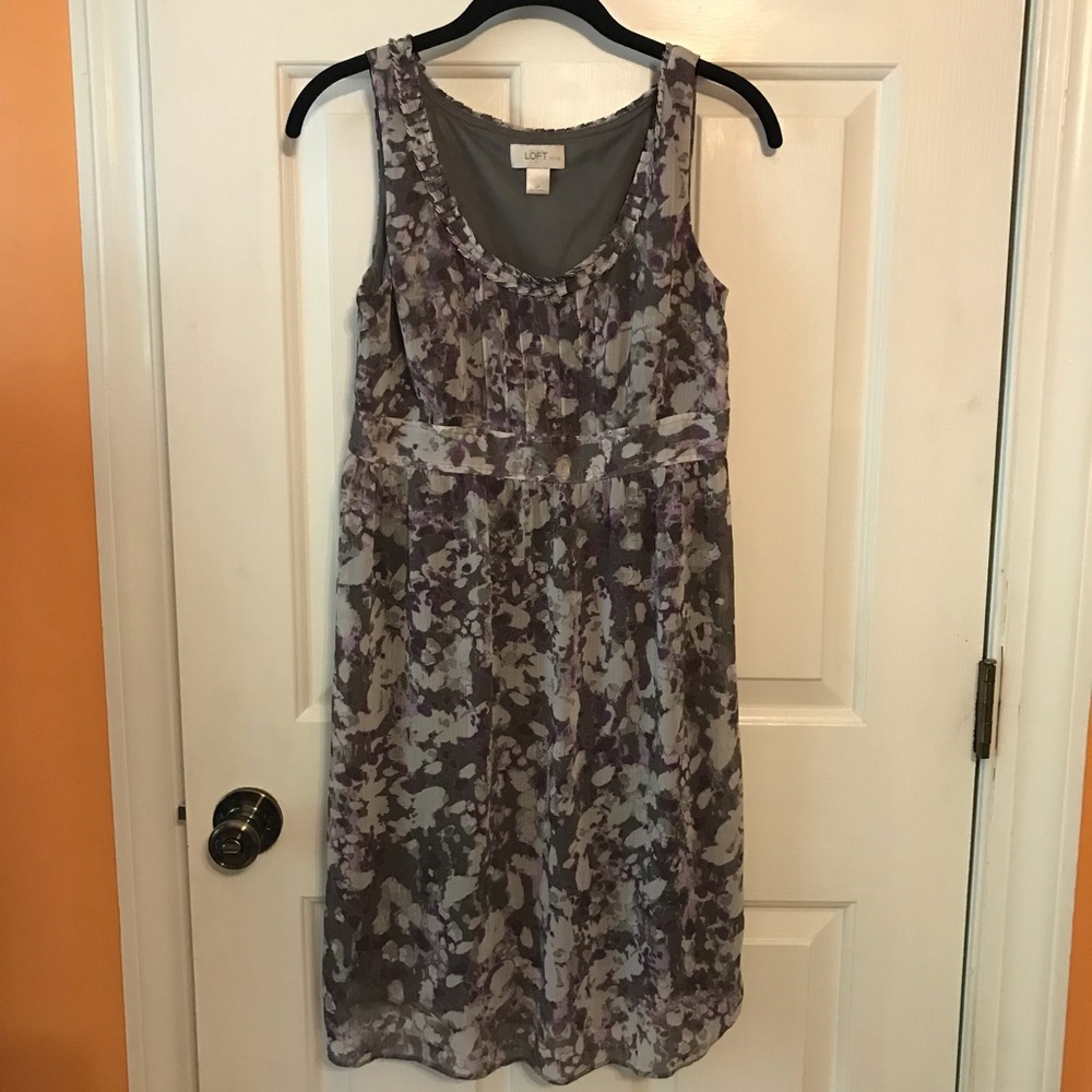Purple and Gray LOFT sleeveless dress